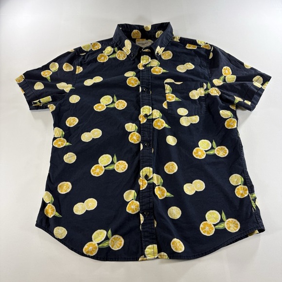 Orangetheory Other - Goodfellow & Co Men's Large Slim Fit Citrus Lemon Orange Print Button Shirt L